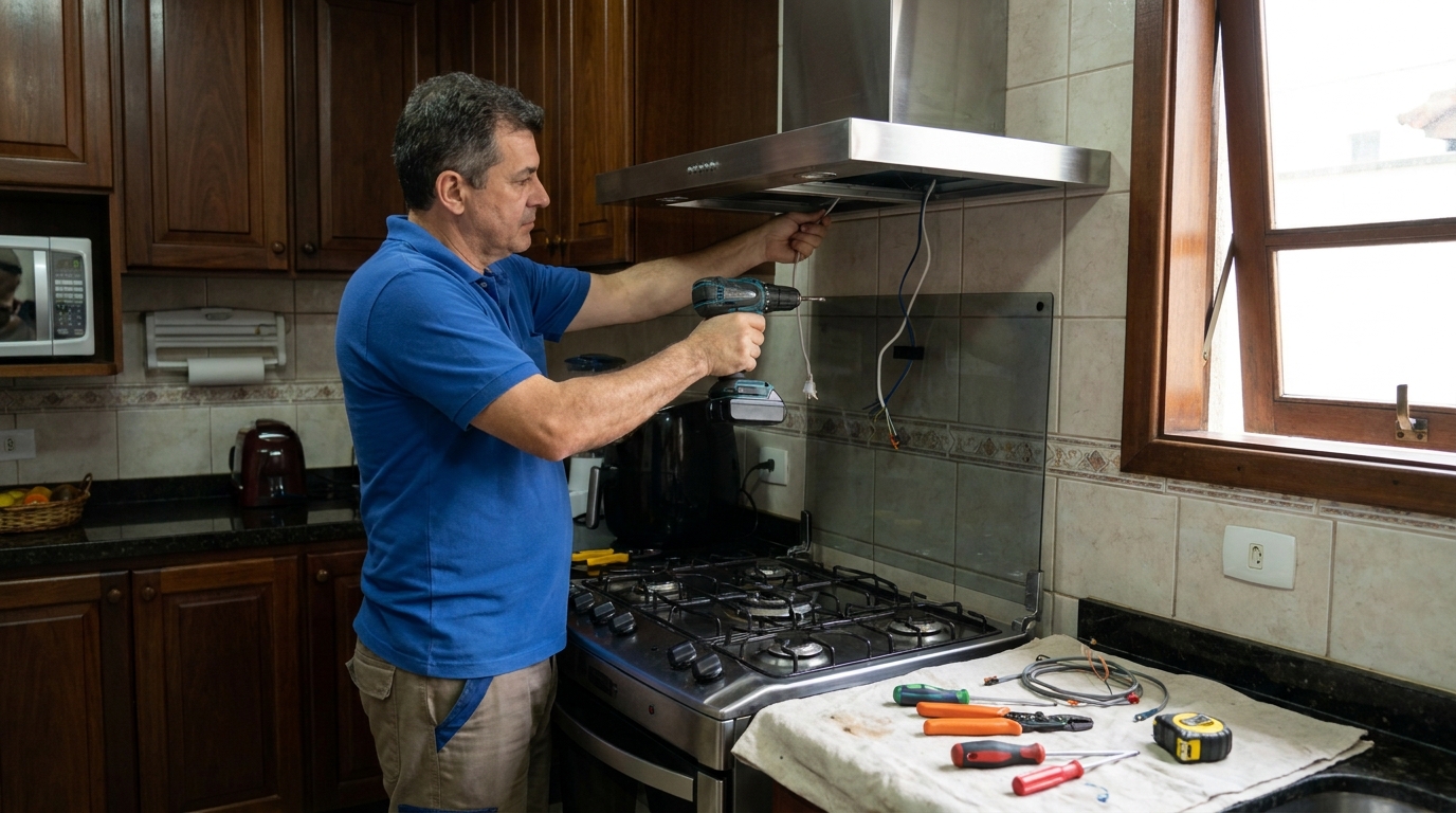 Instalacao de coifa e exaustor residencial em Vitória da Conquista‑BA