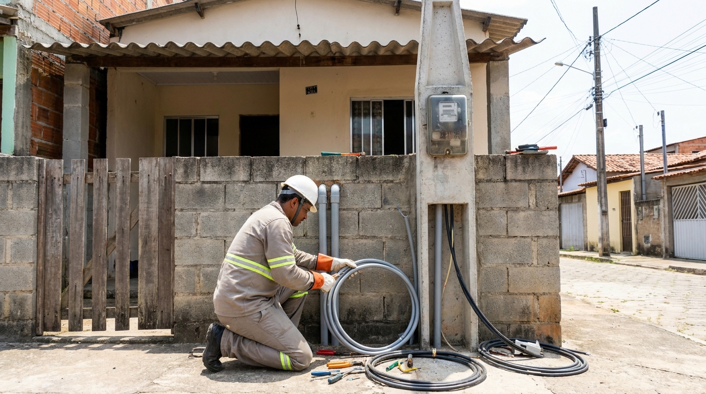Instalacao de padrao de energia residencial em Vitória da Conquista‑BA